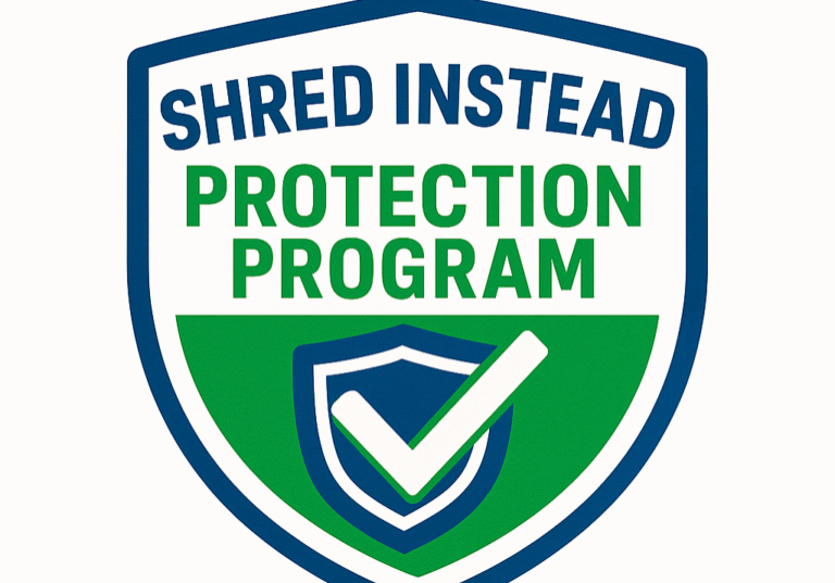 Shred Instead Protection Program Logo